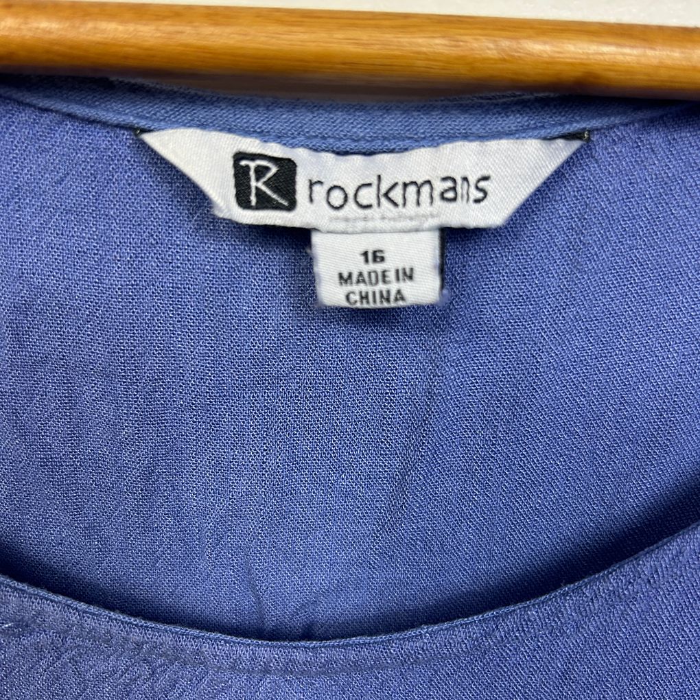 Rockmans Blue Midi Dress - Size 16