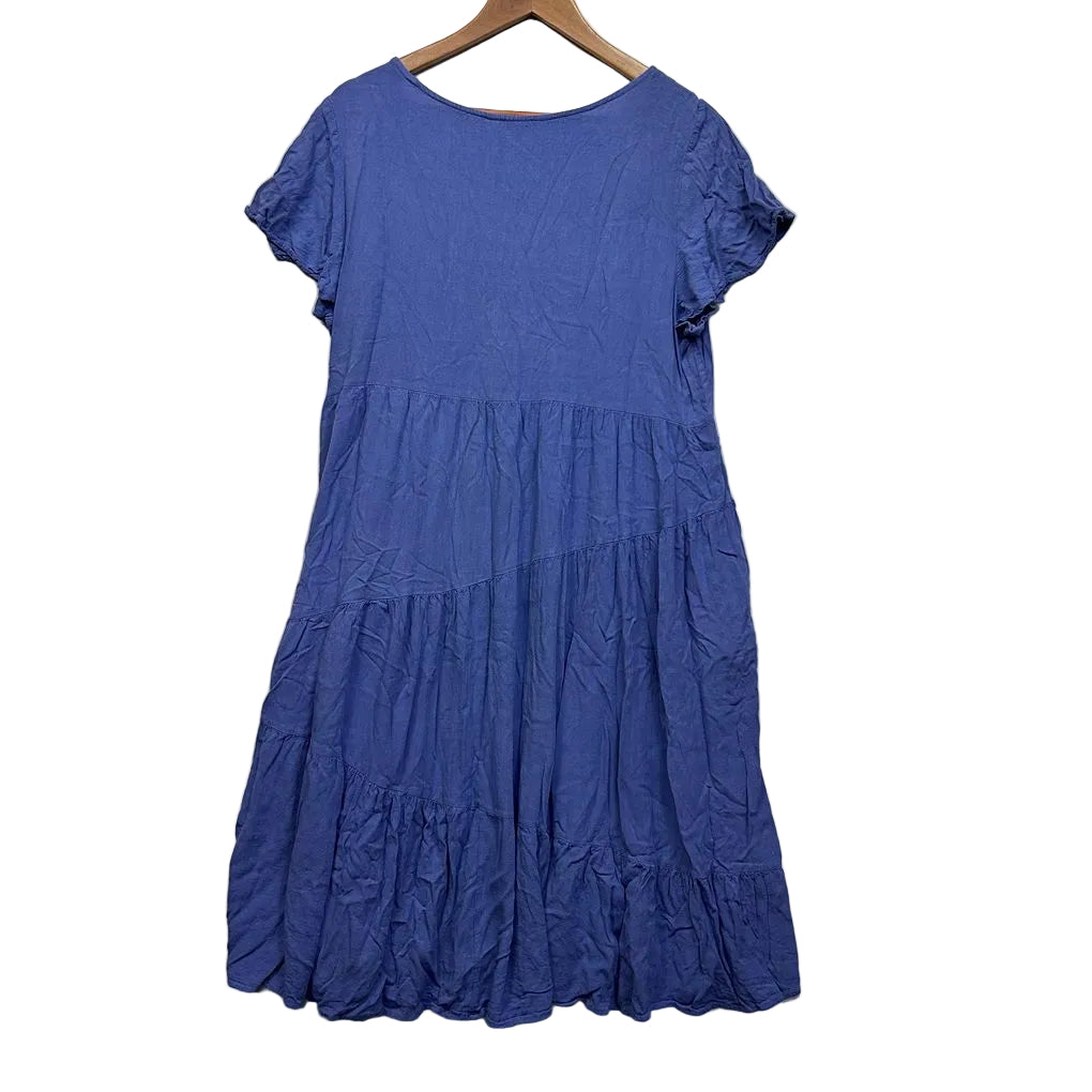Rockmans Blue Midi Dress - Size 16