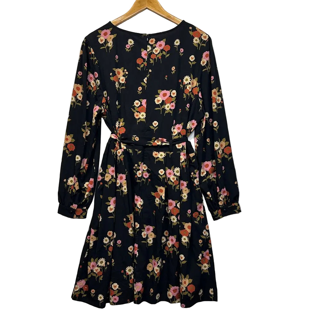 Princess Highway Black Floral Dress - Size 18