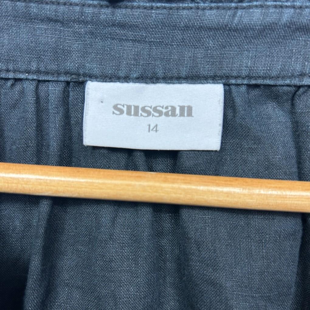 Sussan Black Linen Blouse - Size 14
