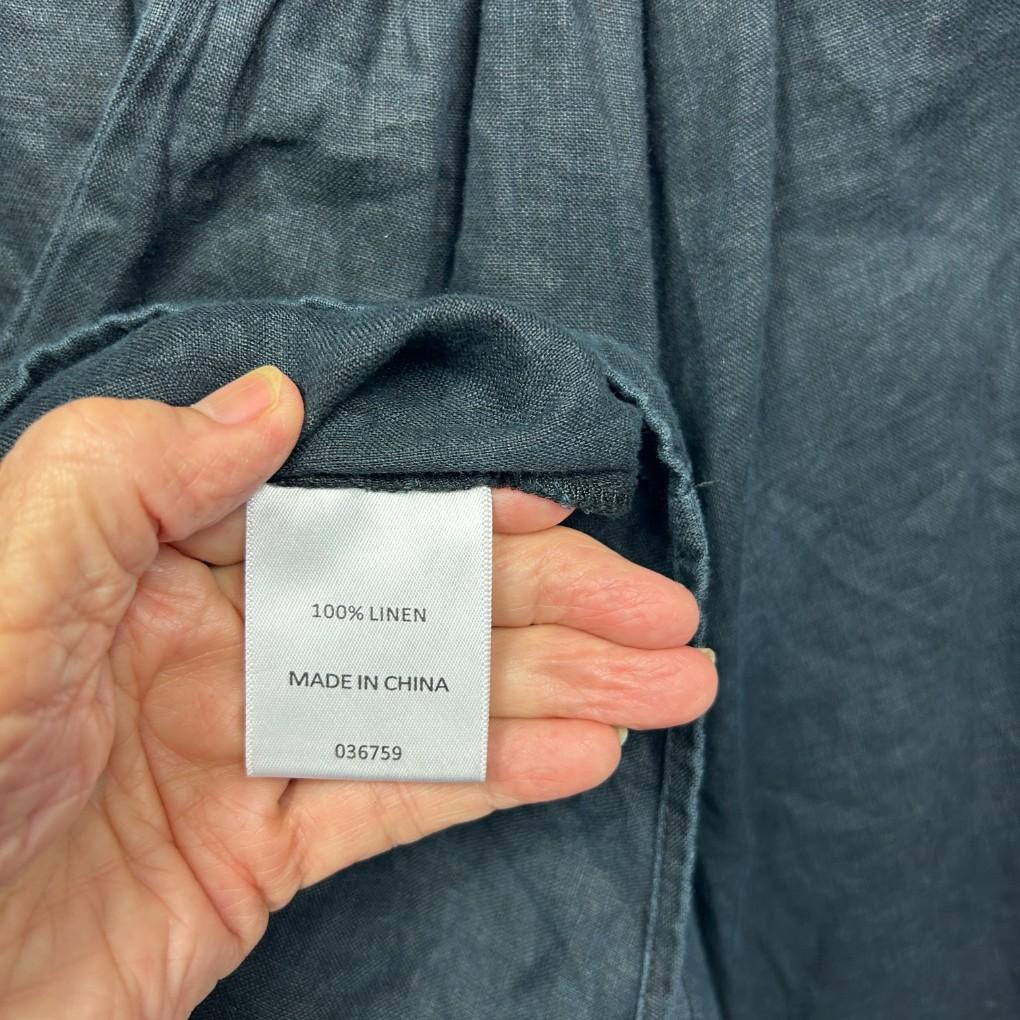 Sussan Black Linen Blouse - Size 14