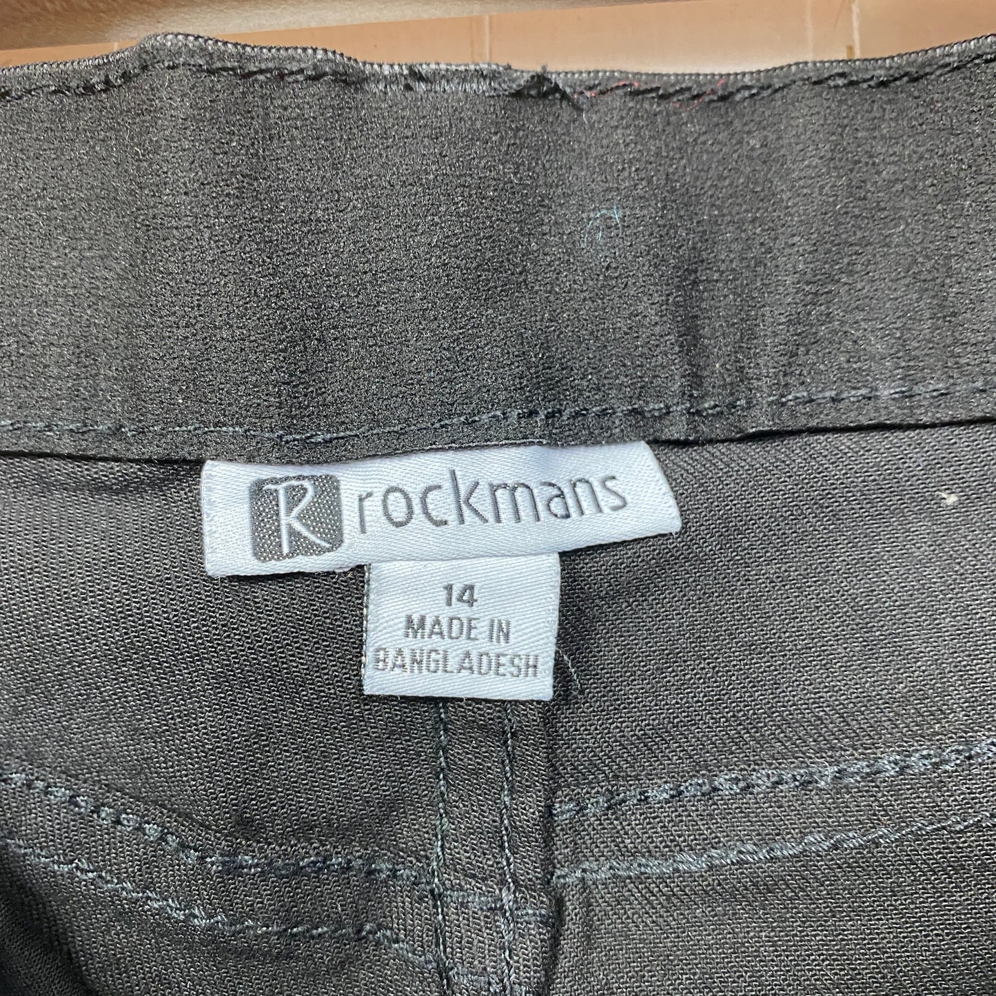 Rockmans crop Jeans Size 14 Black Comfort Elastic Waist New