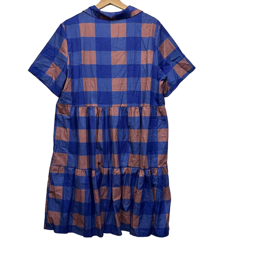 Blue Check Dress - Size XXL