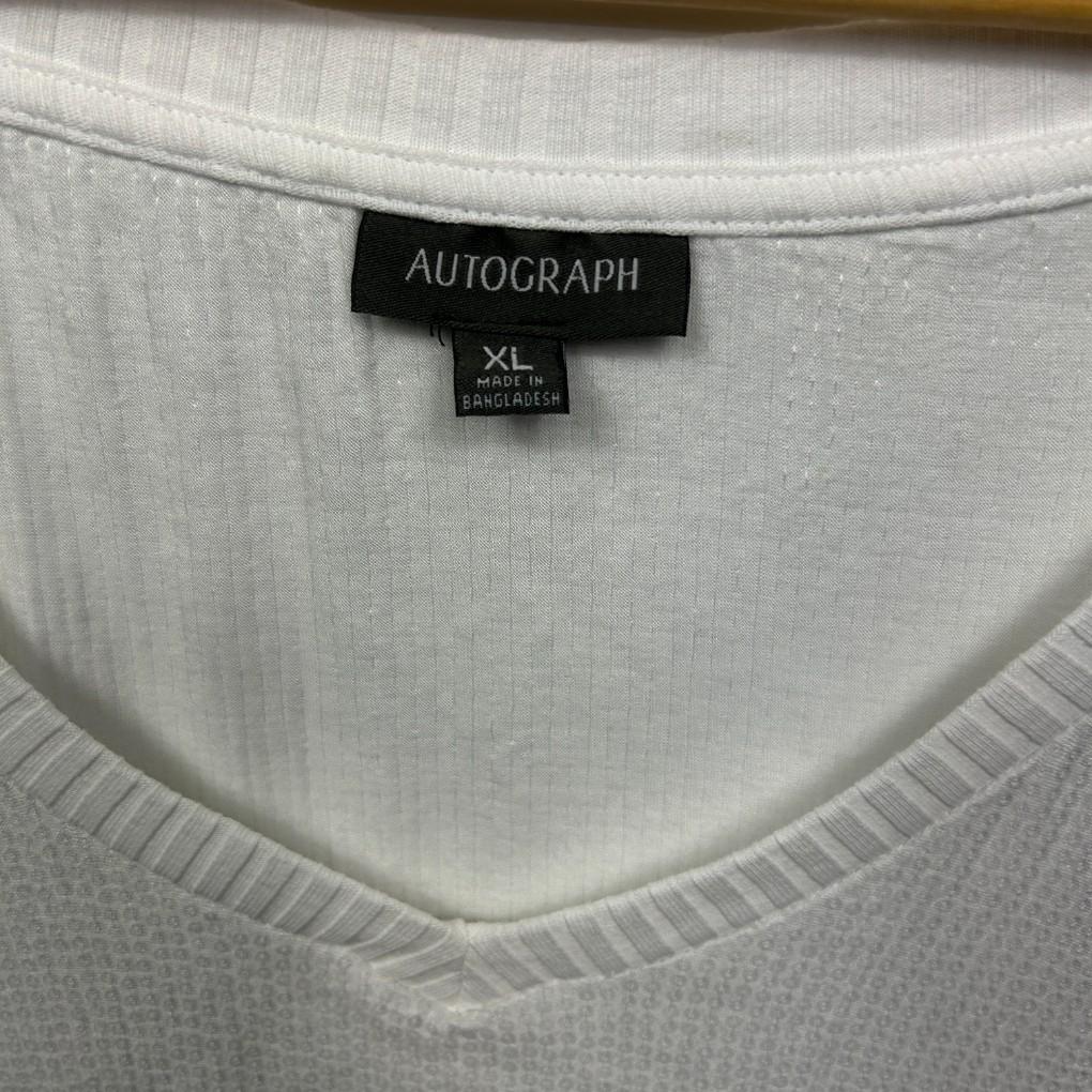 Autograph White Sequins Top - Size 22/XL