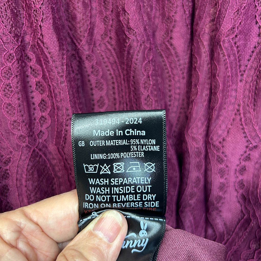 Hell Bunny Burgundy Lace Maxi Dress - Size 18