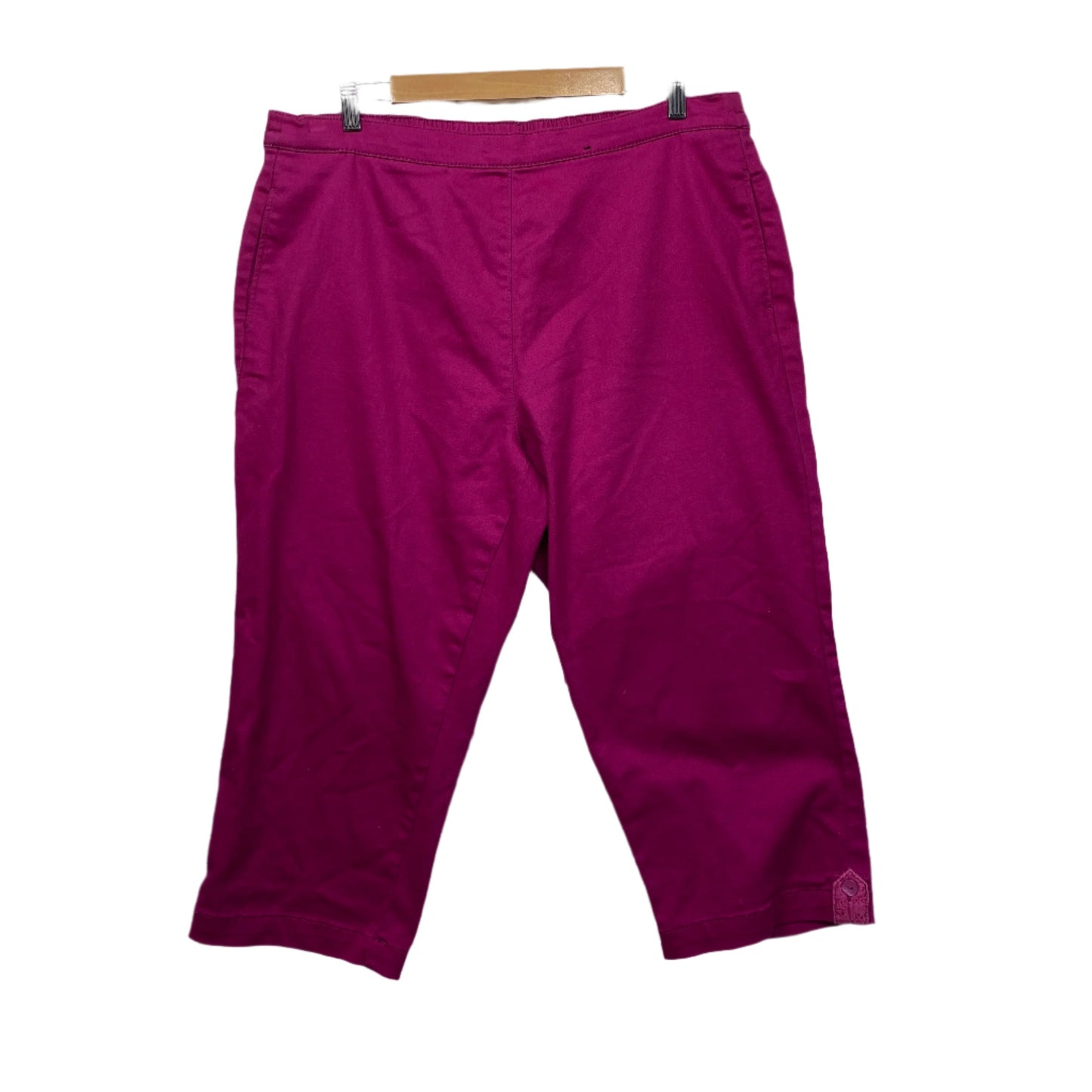 Millers Cropped Pants Size 18 Pink Pockets Pull On