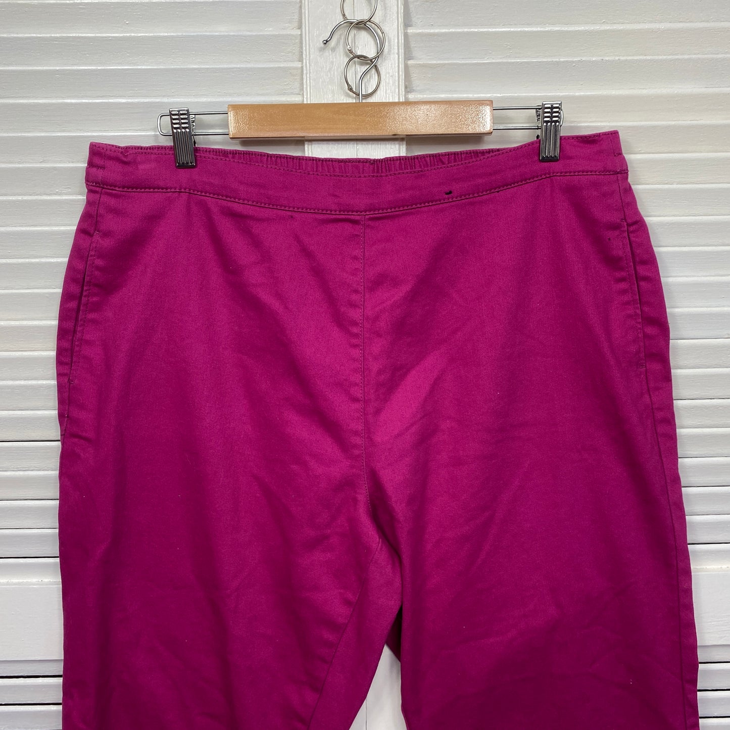 Millers Cropped Pants Size 18 Pink Pockets Pull On