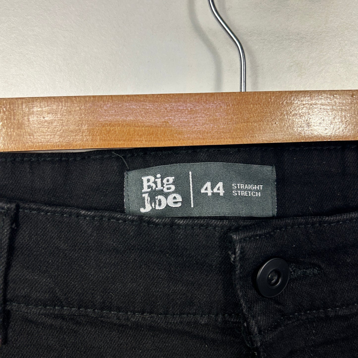 Big Joe Black Straight Stretch Jeans - Size 44