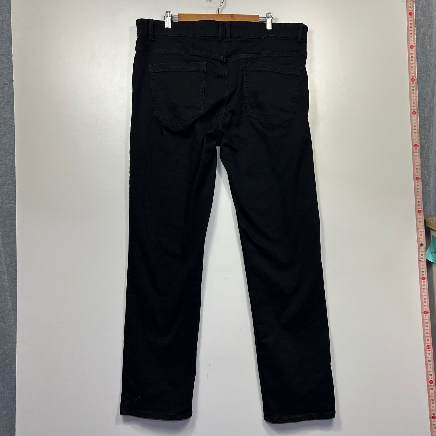 Big Joe Black Straight Stretch Jeans - Size 44