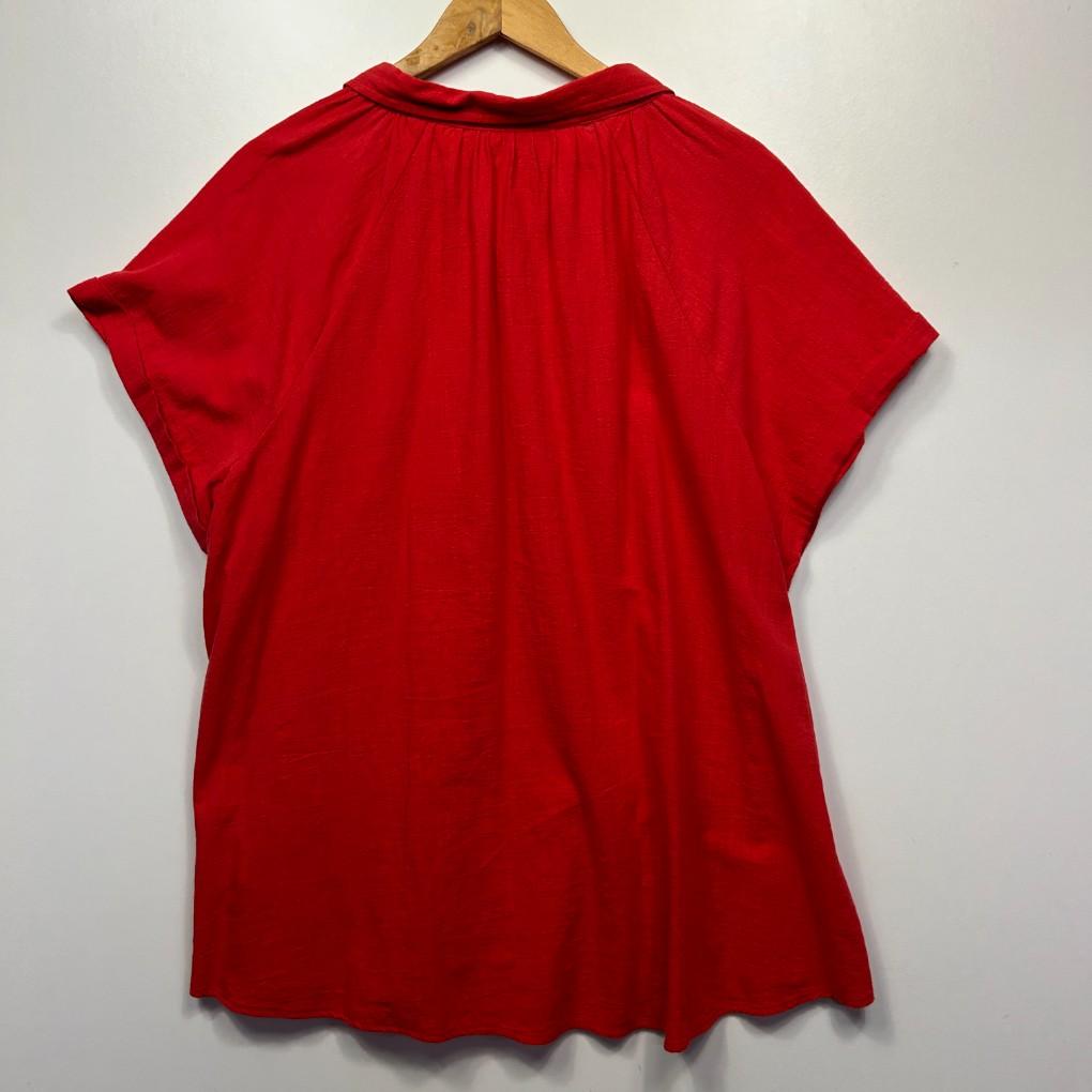 Millers Red Cotton Shirt - Size 22