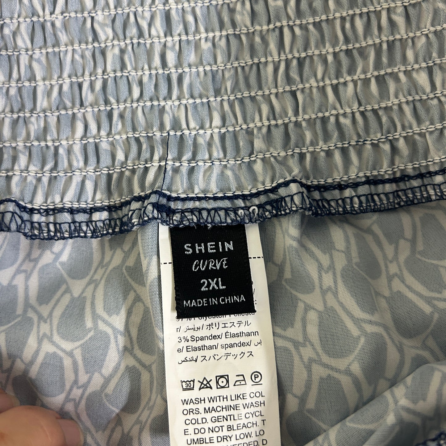 Shein Blue Wide Leg Culottes Cropped Pants - Size 2XL