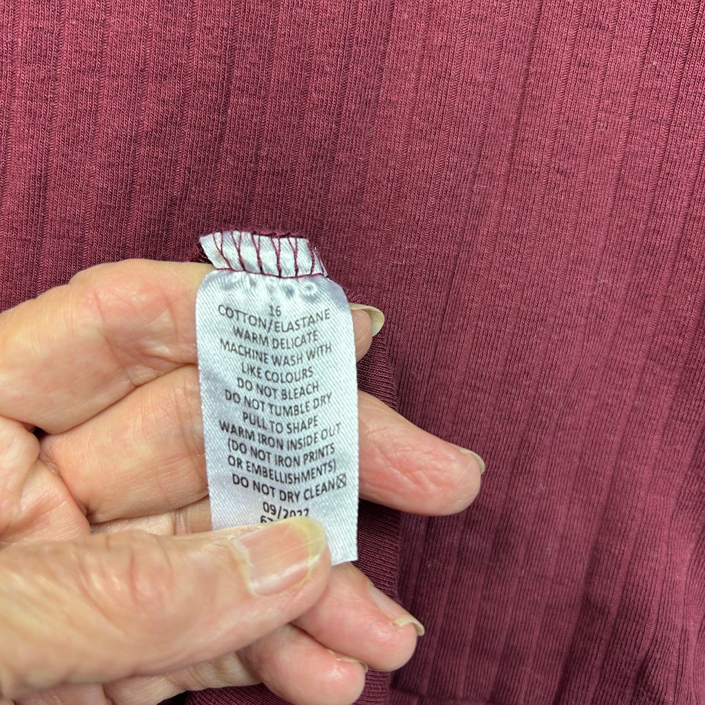 Target Burgundy Cotton Maternity Dress - Size 16