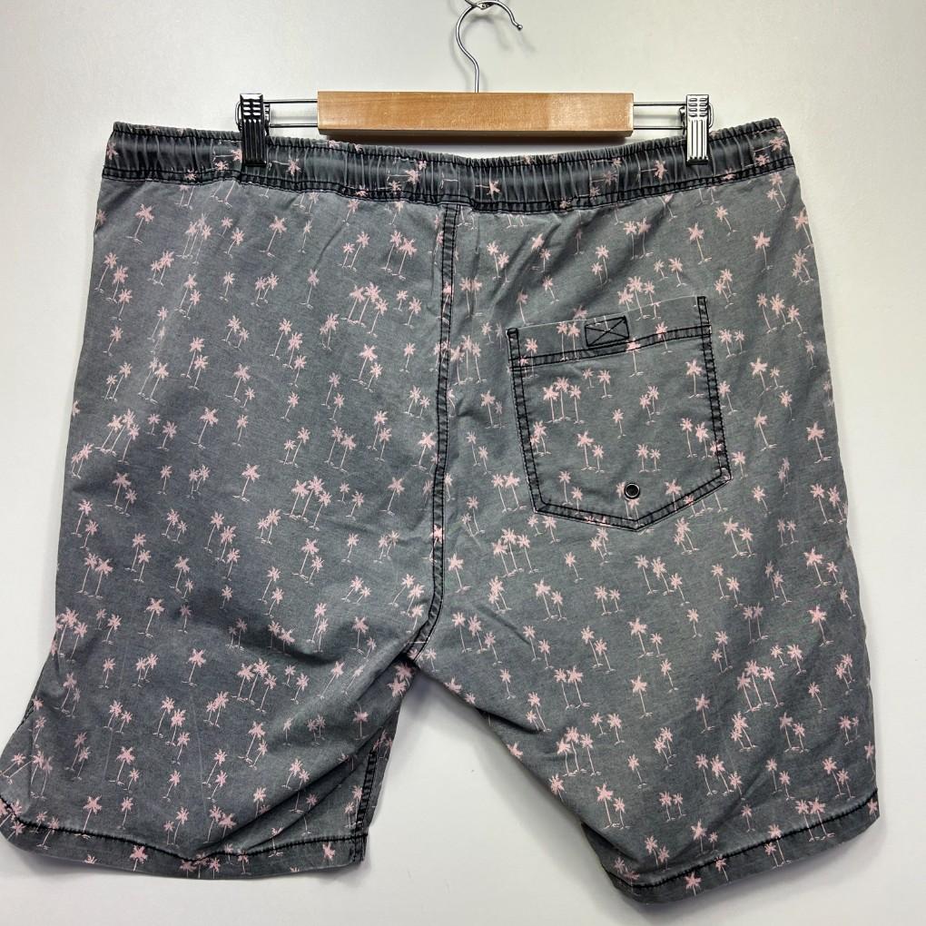 Johnny Bigg Grey Palm Print Cotton Shorts - Size 40