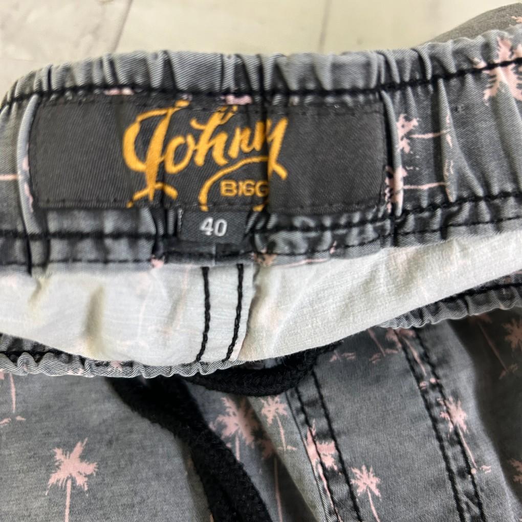 Johnny Bigg Grey Palm Print Cotton Shorts - Size 40