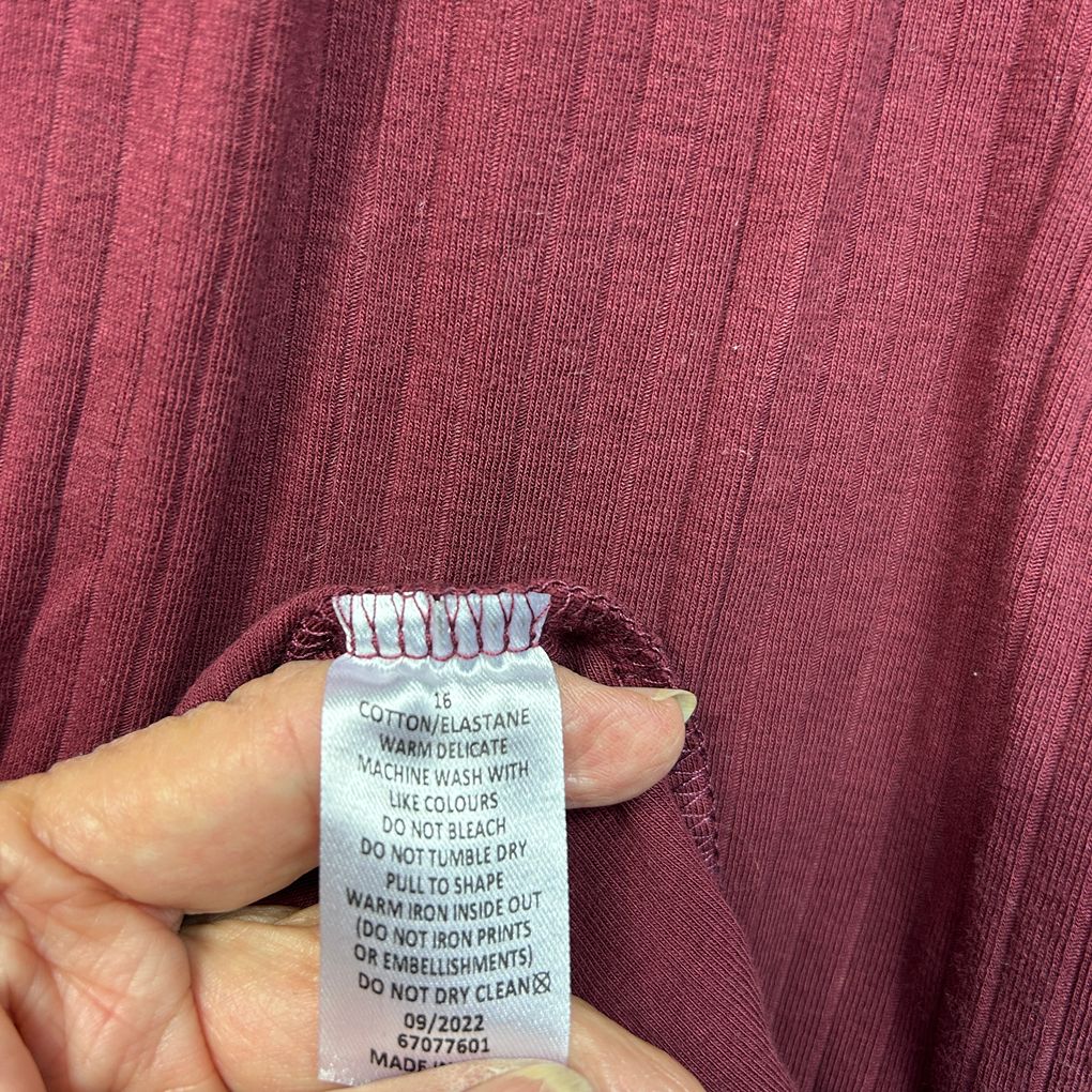 Target Burgundy Cotton Maternity Dress - Size 16