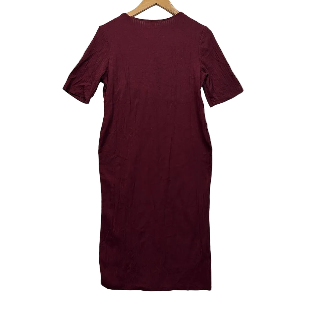 Target Burgundy Cotton Maternity Dress - Size 16