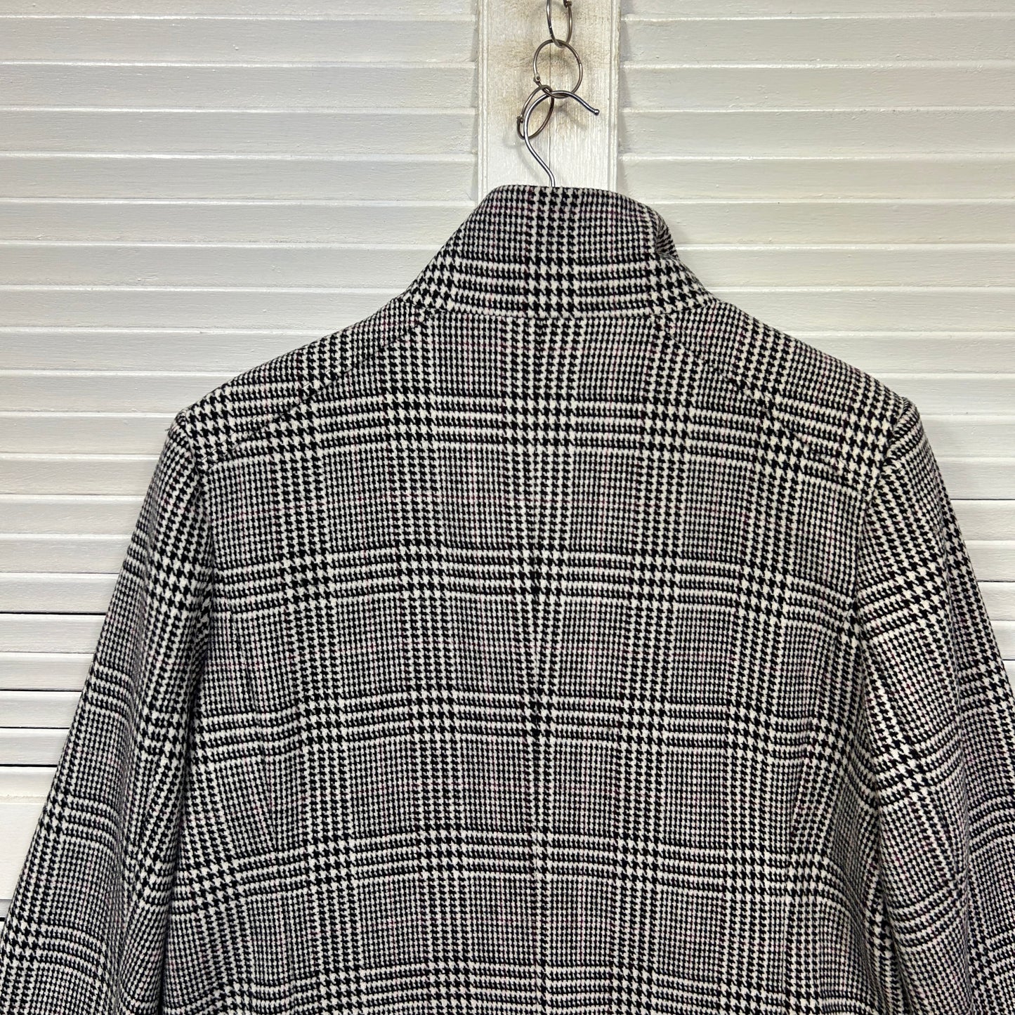 Capture Jacket Size 16 Houndstooth Check Pockets Wool Blend