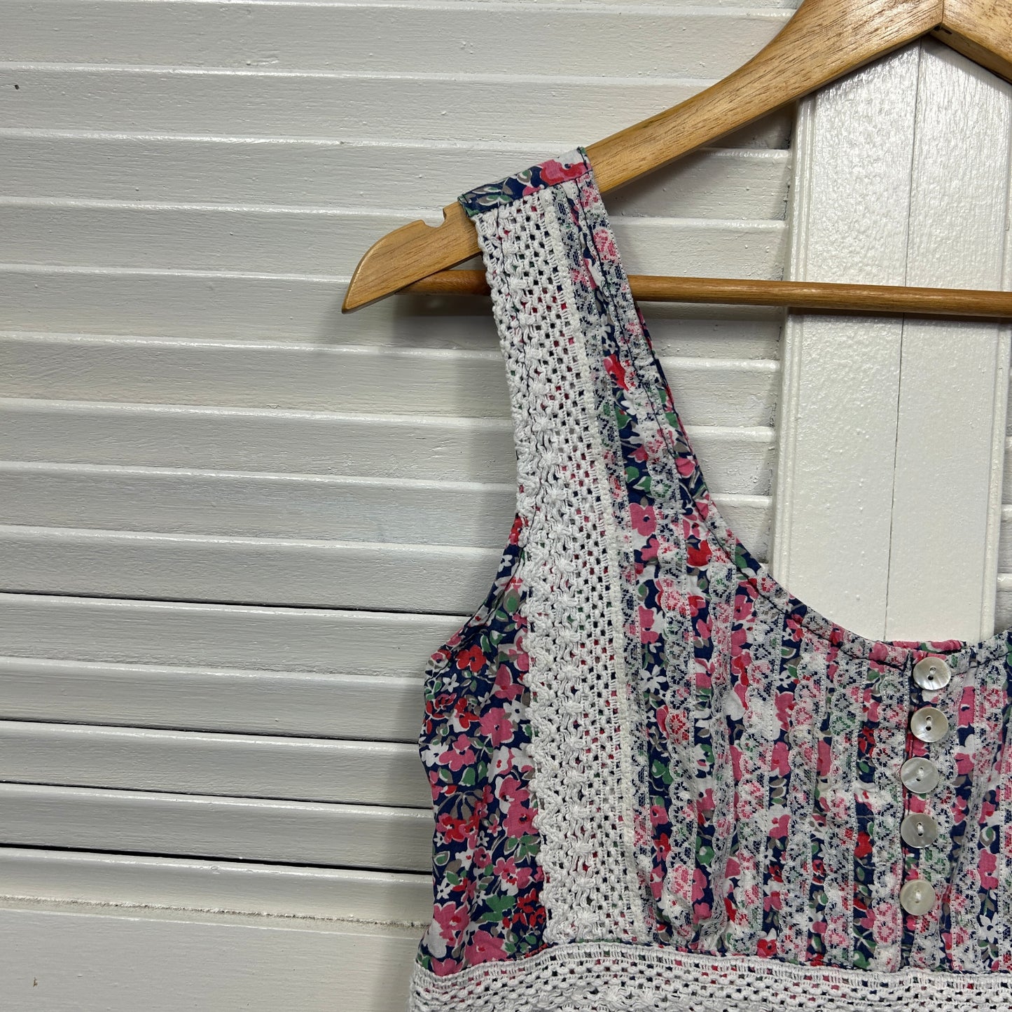 Tree of Life Dress Size 14 Large Multicoloured Floral Sleeveless 100% Cotton