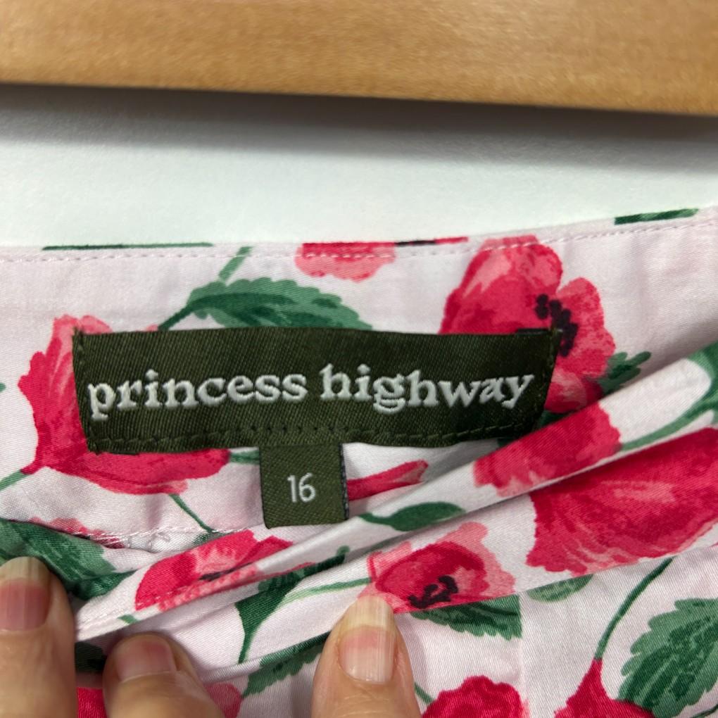 Princess Highway Pink Floral Cotton Skirt - Size 16