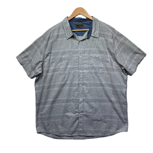 Joe & Co Mens Shirt Size 5XL Short Sleeve Grey