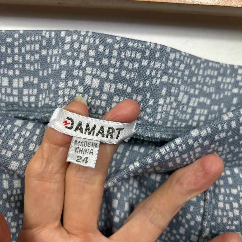 Damart Grey Patterned Skirt - Size 24