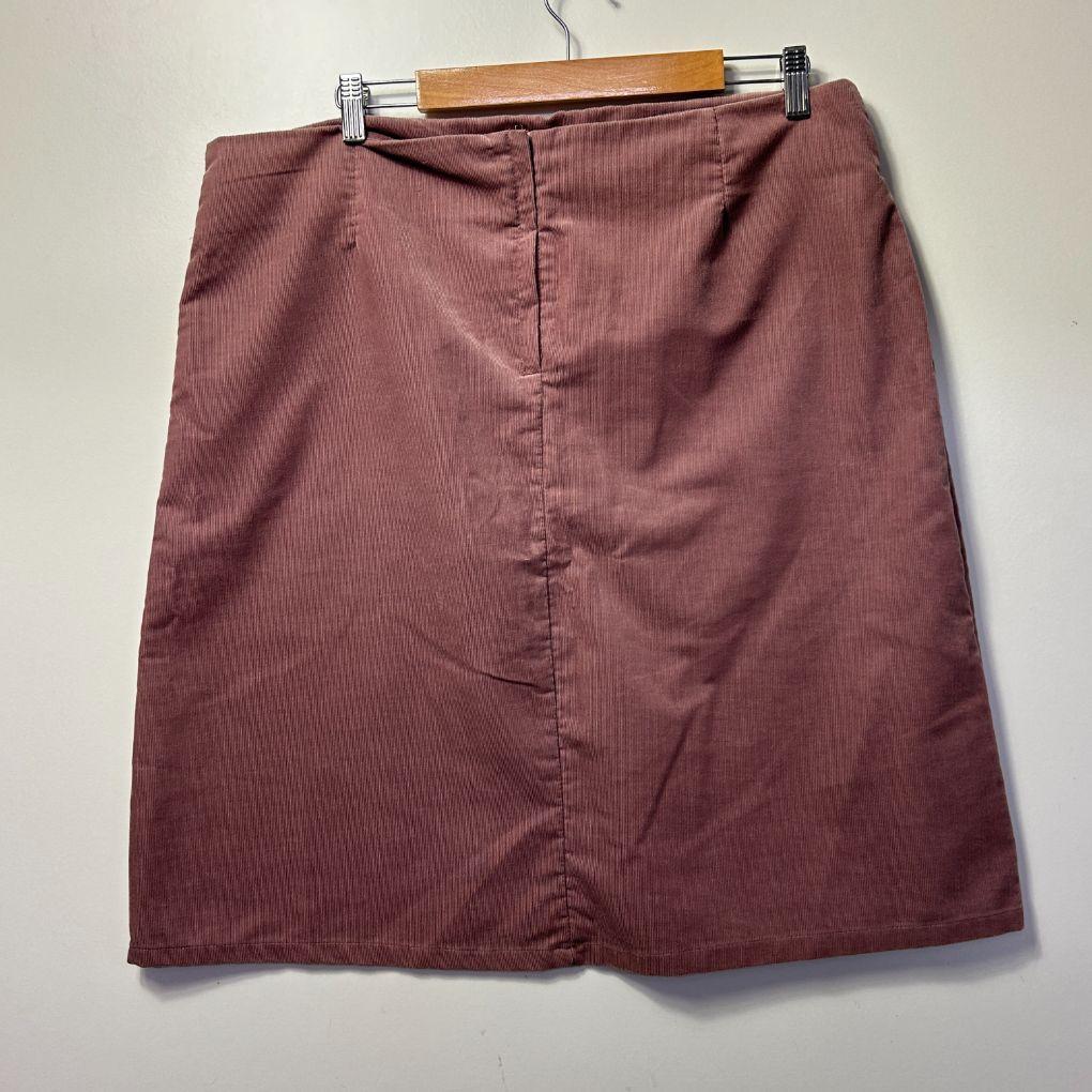 VIntage Suzanne Grae Dusty Pink Corduroy Skirt - Size 16/18
