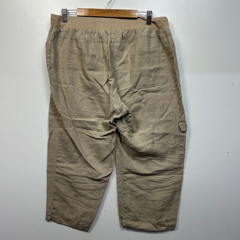 Virtuelle Khaki Linen Pants - Size 16