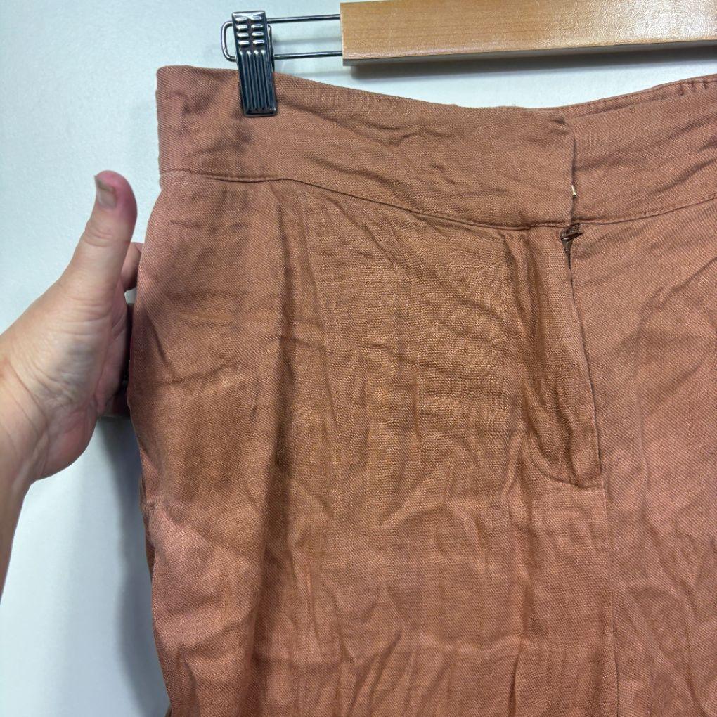 Preview Rust Linen Culotte Pants - Size 14
