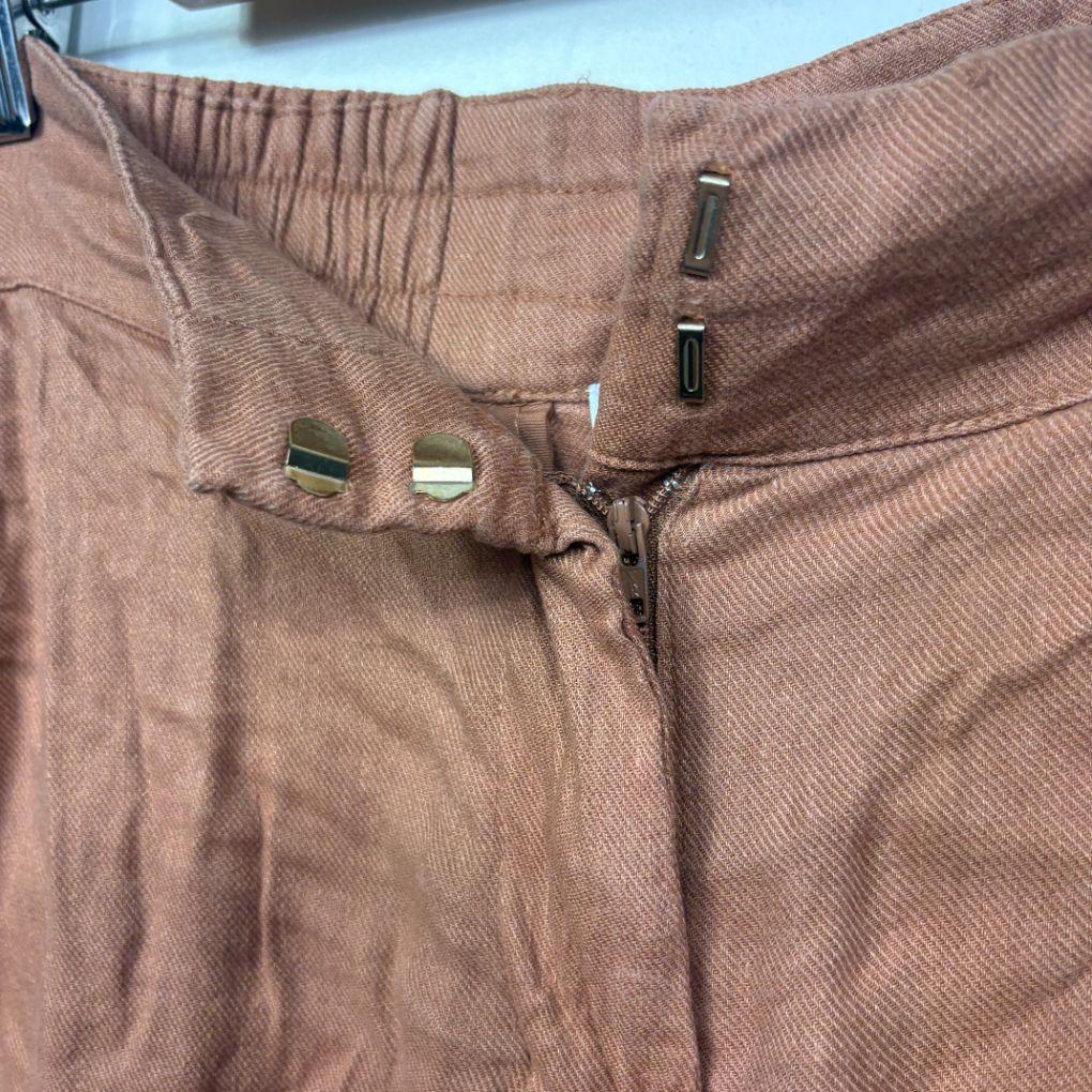 Preview Rust Linen Culotte Pants - Size 14