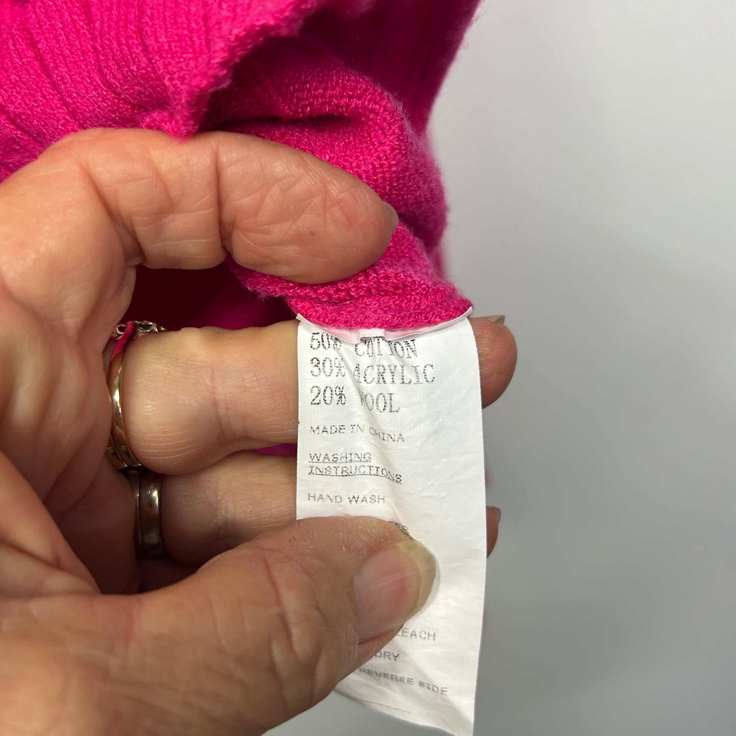 Wishstone Wool Blend Pink Jumper - Size XXL