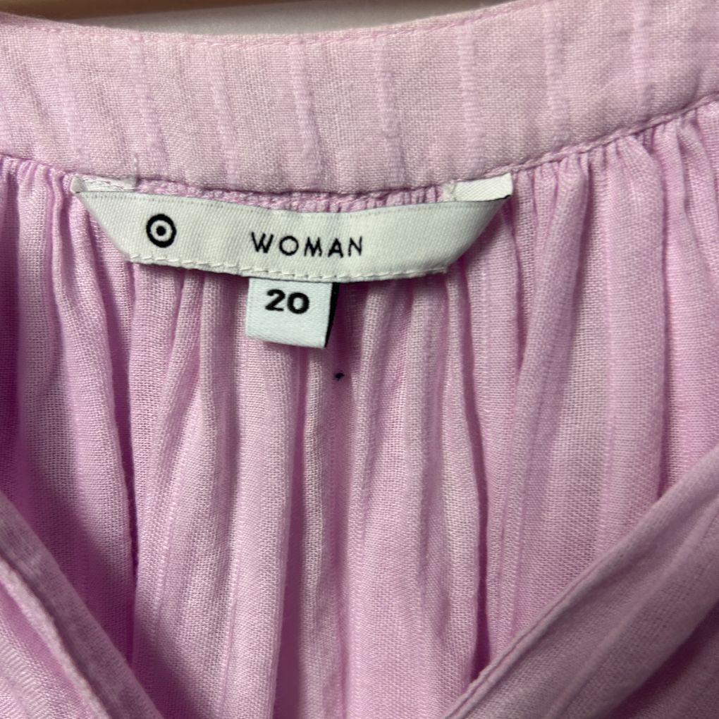 Target Woman Lilac Linen Blend Top - Size 20