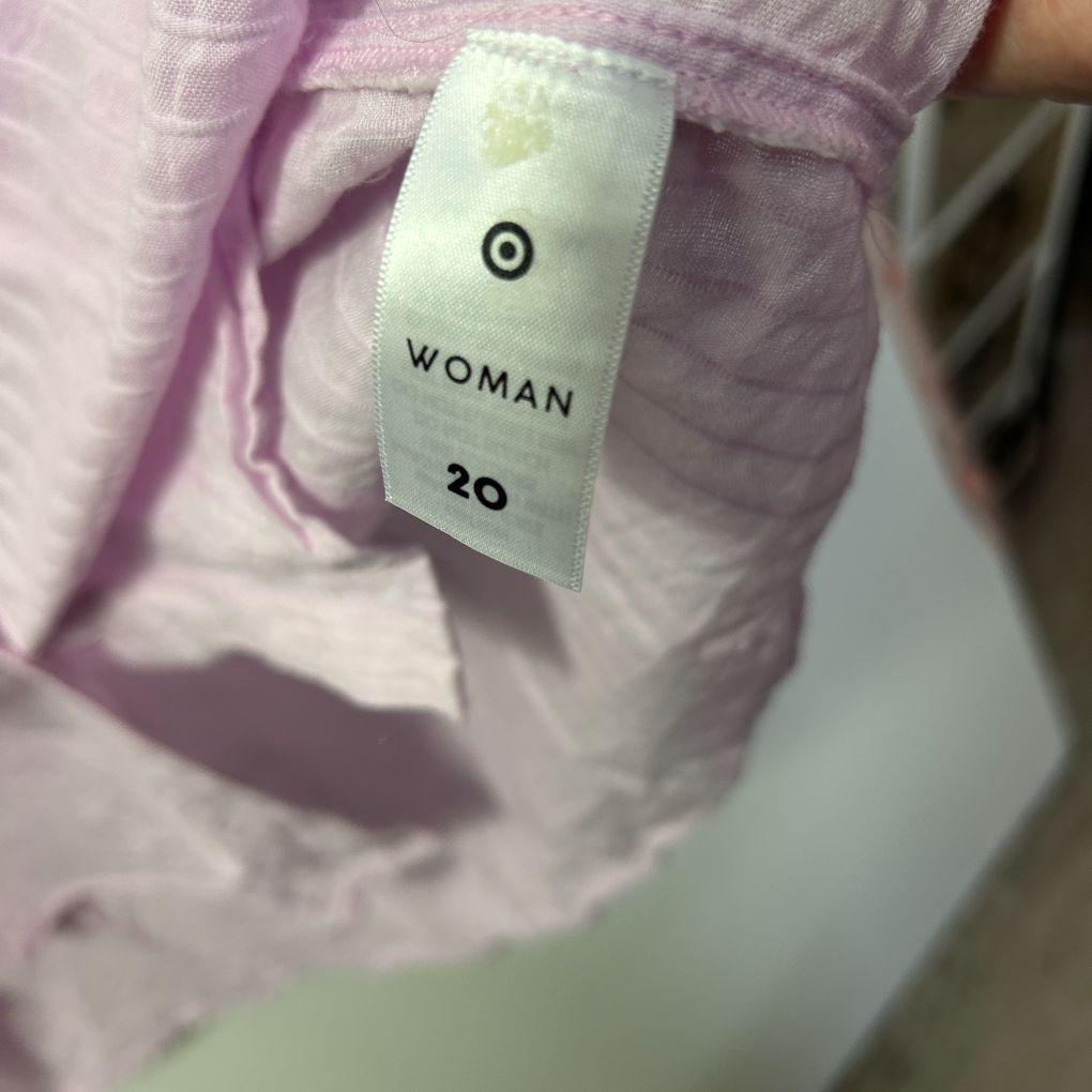 Target Woman Lilac Linen Blend Top - Size 20