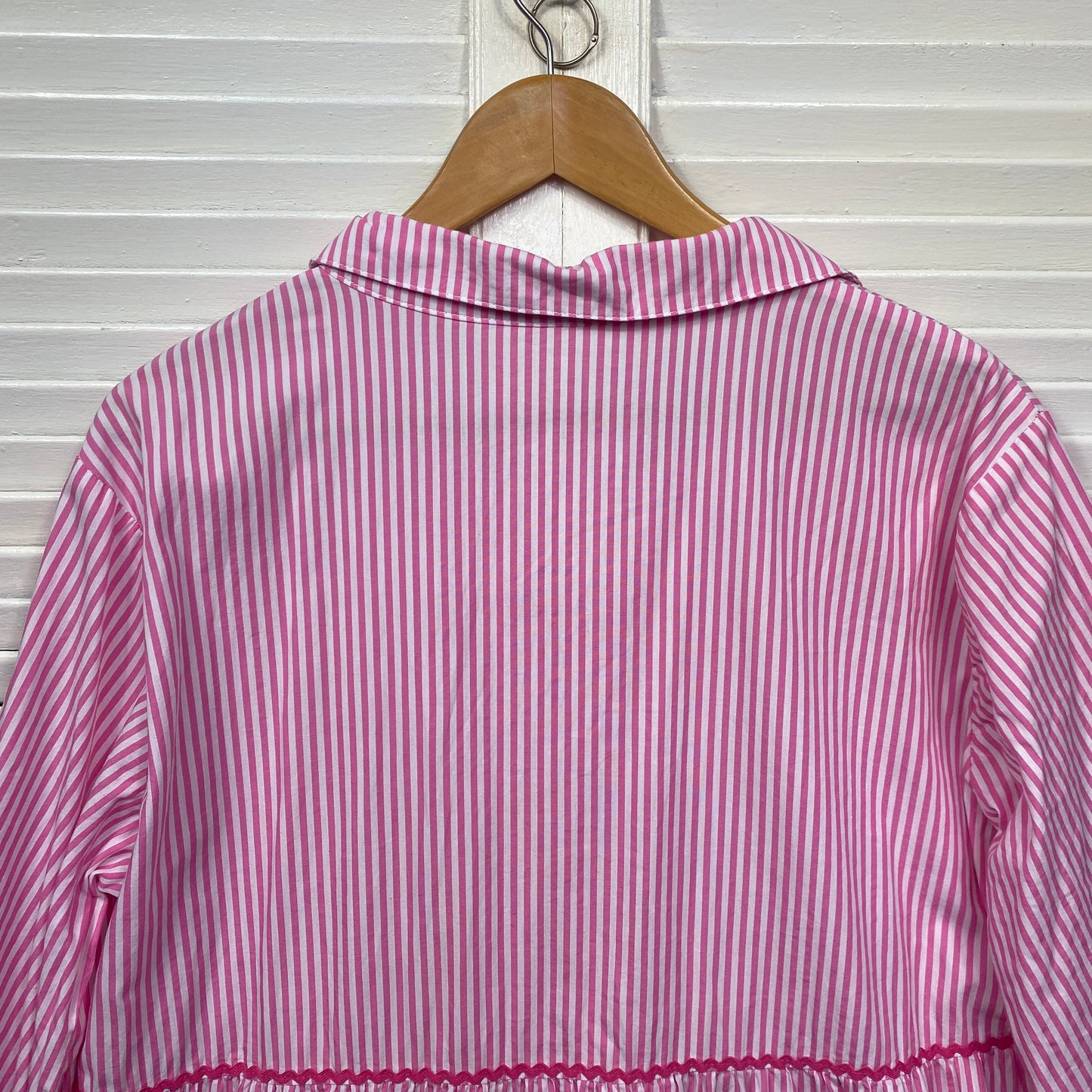 Soul Sparrow Dress Size 2XL 18 Long Sleeve Smock Pink Striped