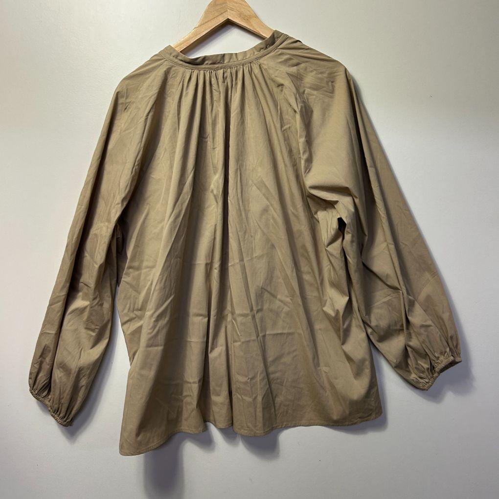 Grace Hill Beige Cotton Blouse - Size 18