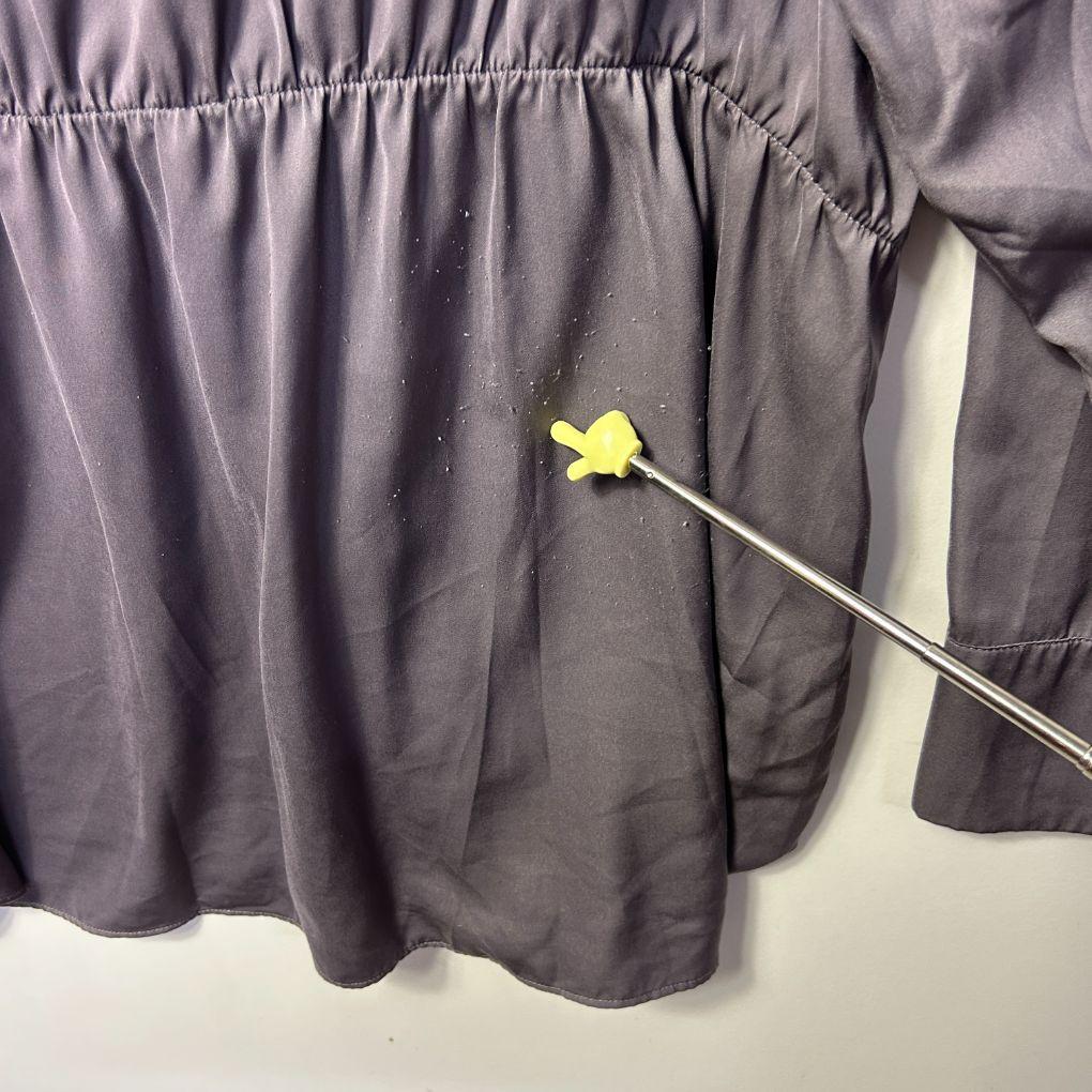 City Chic Grey Peplum Top - Size 16/S (fault - piling)