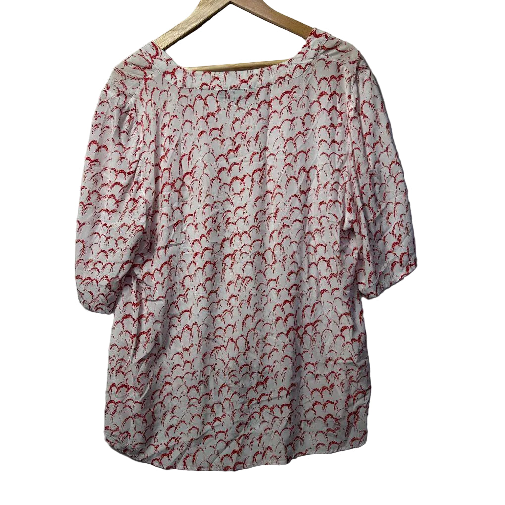 Sussan Red Print Top - Size 18