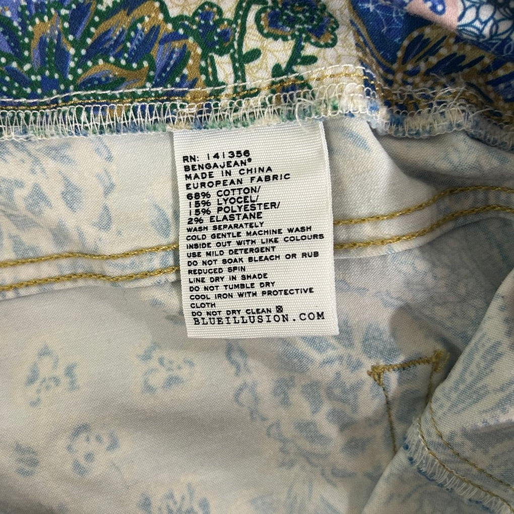 Blue Illusion Multicoloured Floral Jeans - Size 16/3L