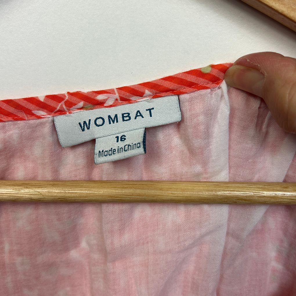 Wombat Red Cotton Top - Size 16