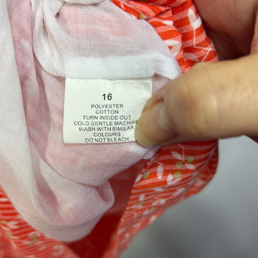 Wombat Red Cotton Top - Size 16