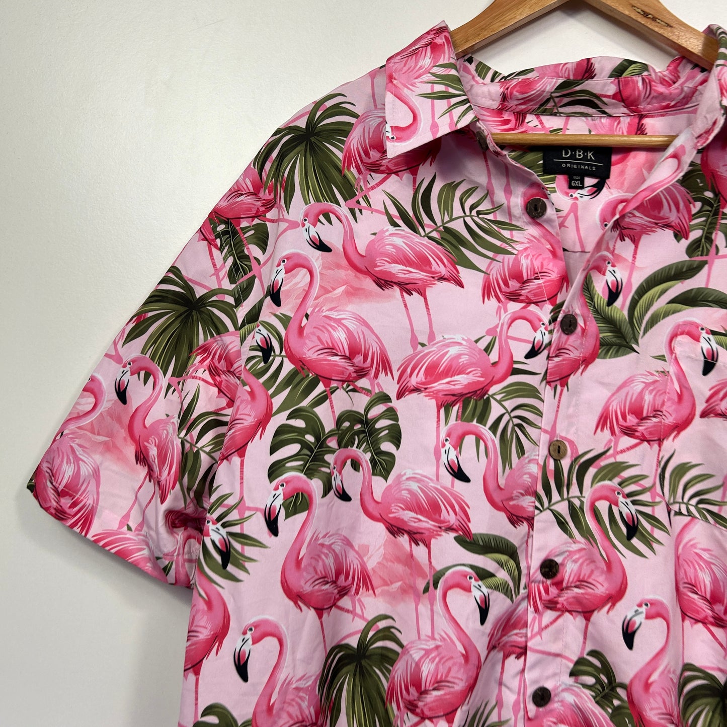 DBK Originals Pink Flamingo Hawaiian Tropical Shirt - Size 6XL