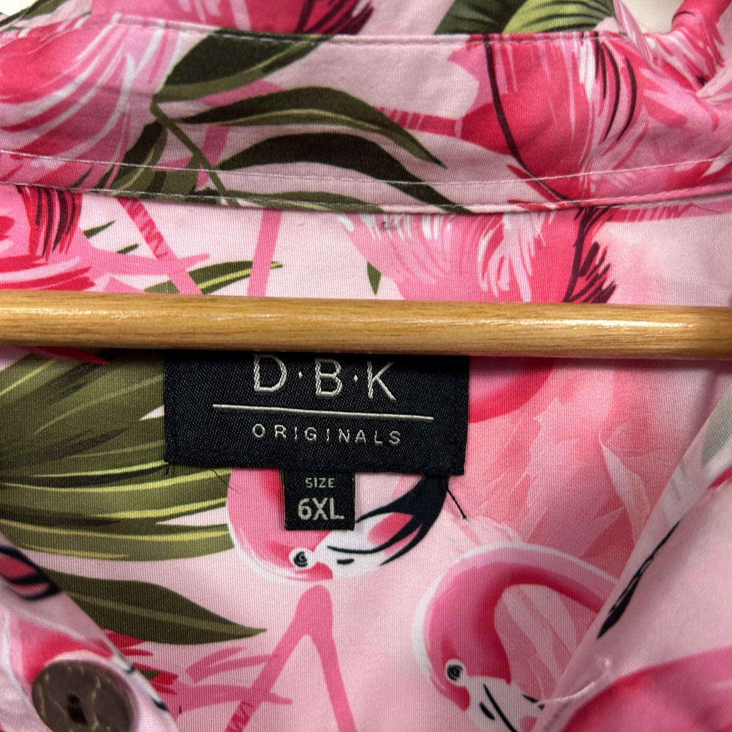 DBK Originals Pink Flamingo Hawaiian Tropical Shirt - Size 6XL