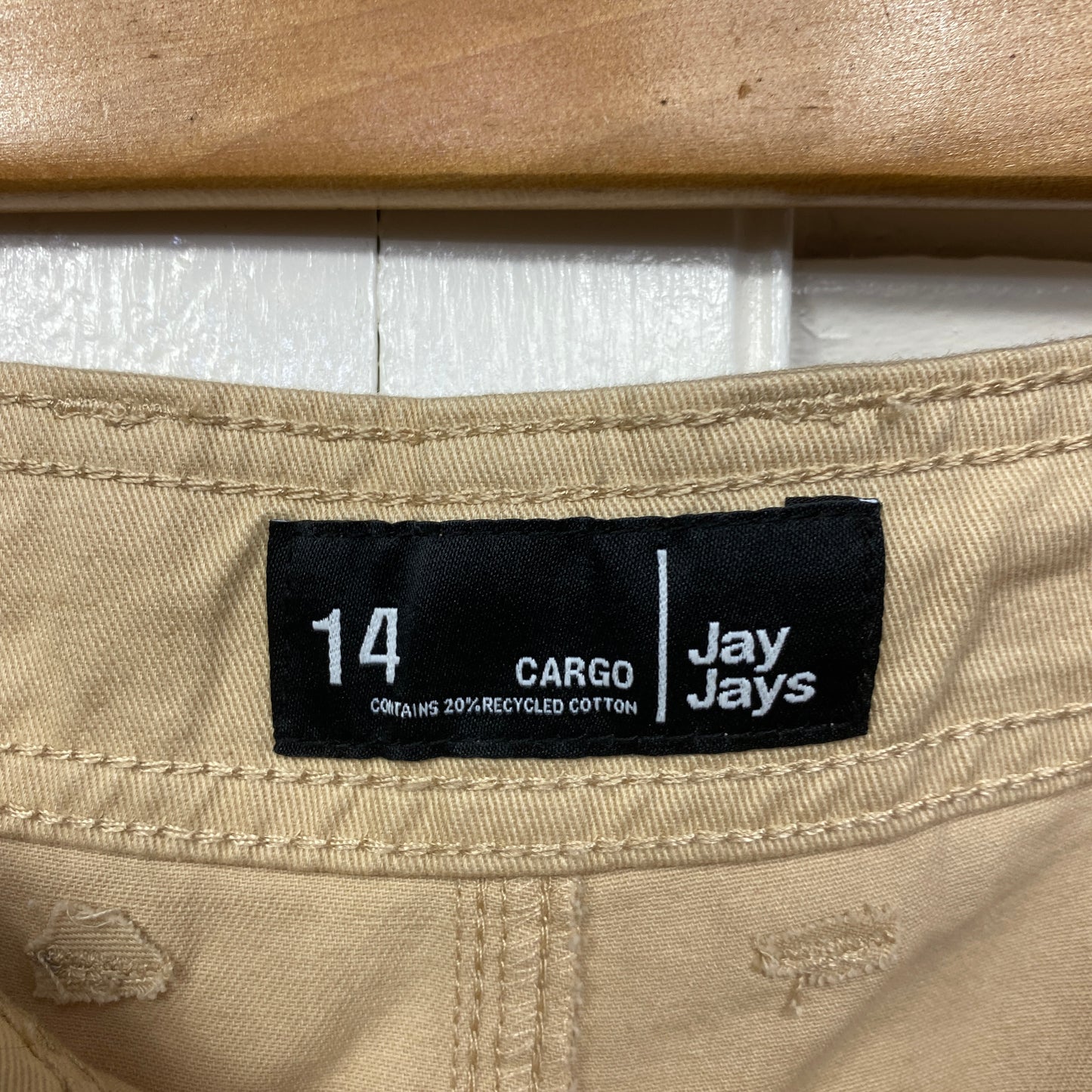 Jay Jays Cargo Pants Size 14 Beige Pockets New