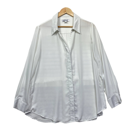 Preview Top Size 16 White Button Up long Sleeve Collared