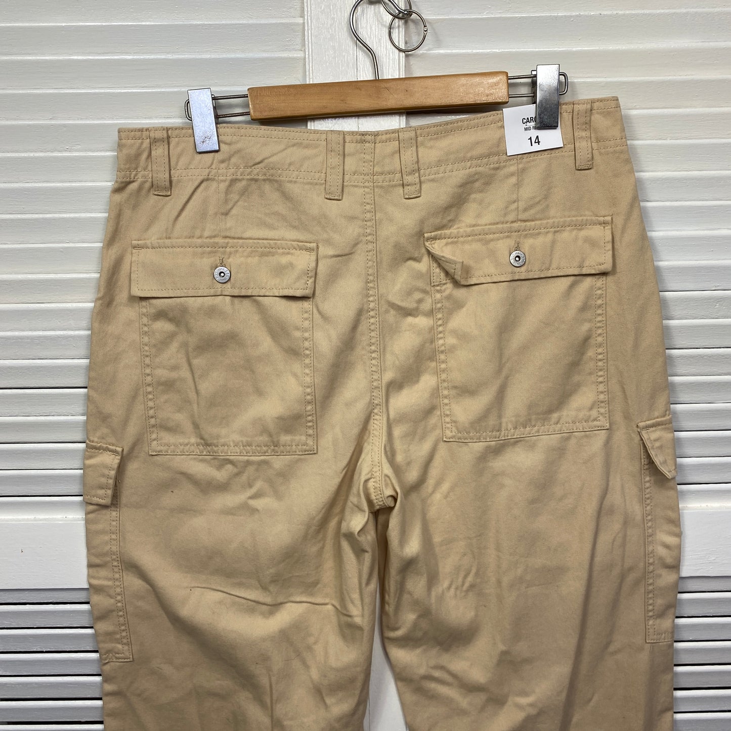 Jay Jays Cargo Pants Size 14 Beige Pockets New