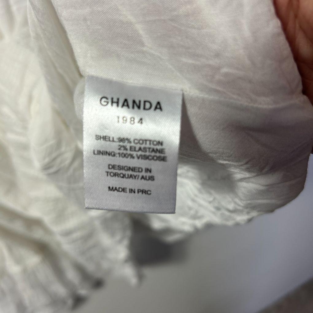 Ghanda White Cotton Dress - Size L