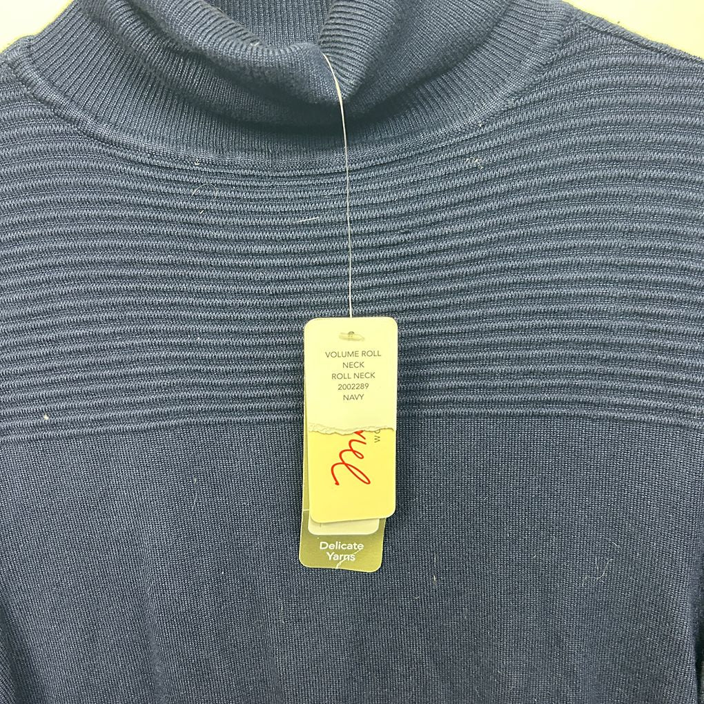 Millers Navy Roll Neck Jumper - Size XXL