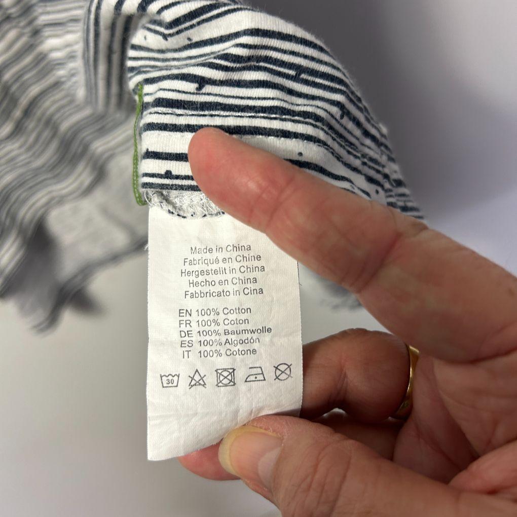 Kathmandu Grey Striped Tee - Size 18