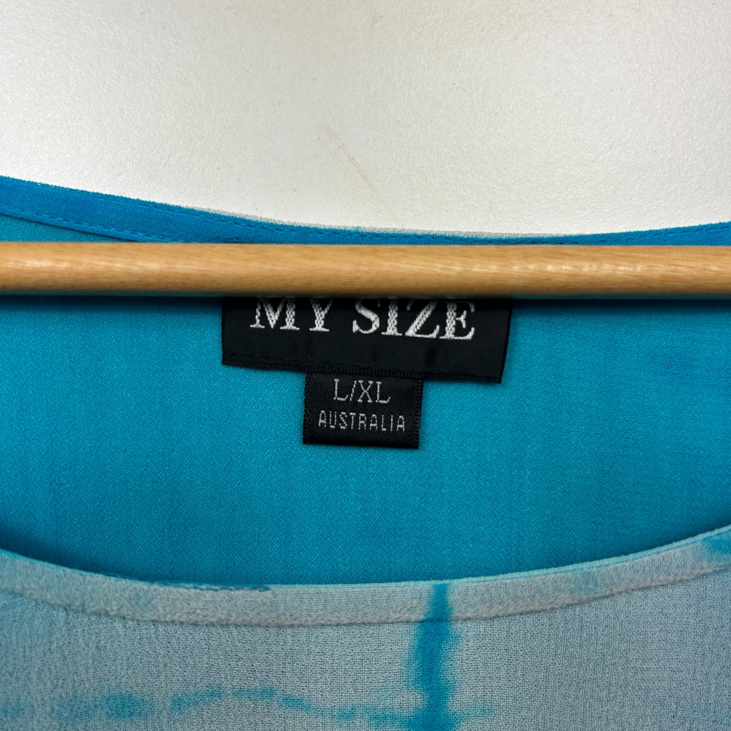 My Size Kaftan Top Size 20 22 24 Large XL Plus Blue