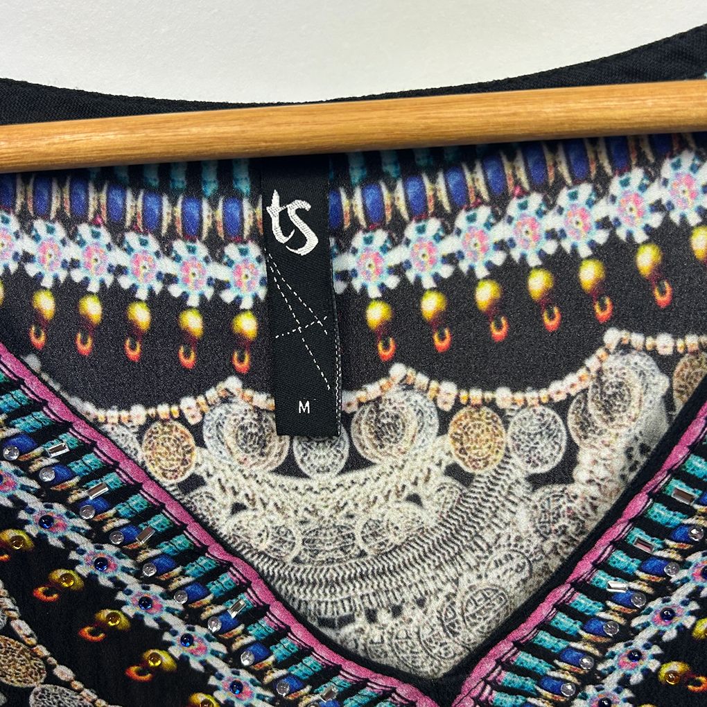 Taking Shape Black Kaftan Top - Size 18/M