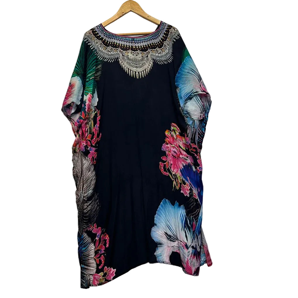 Taking Shape Black Kaftan Top - Size 18/M